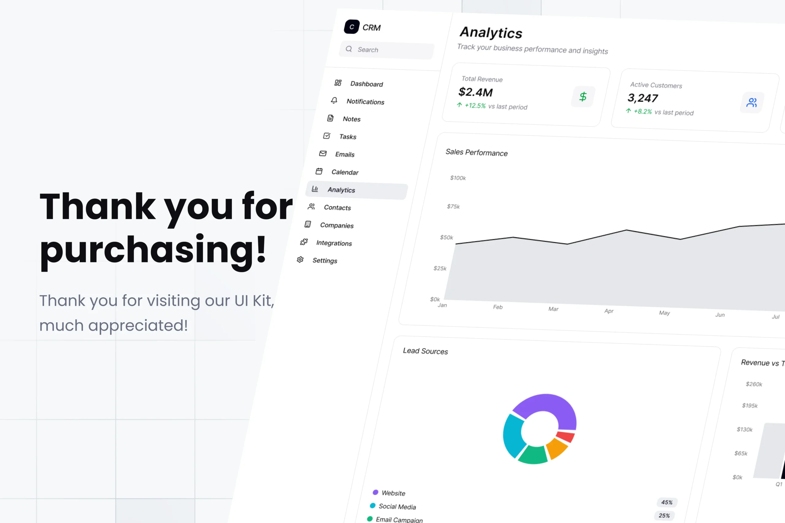 CRM Dashboard UI Kit
