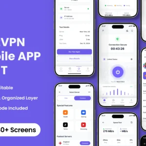 VPN app UI design Figma