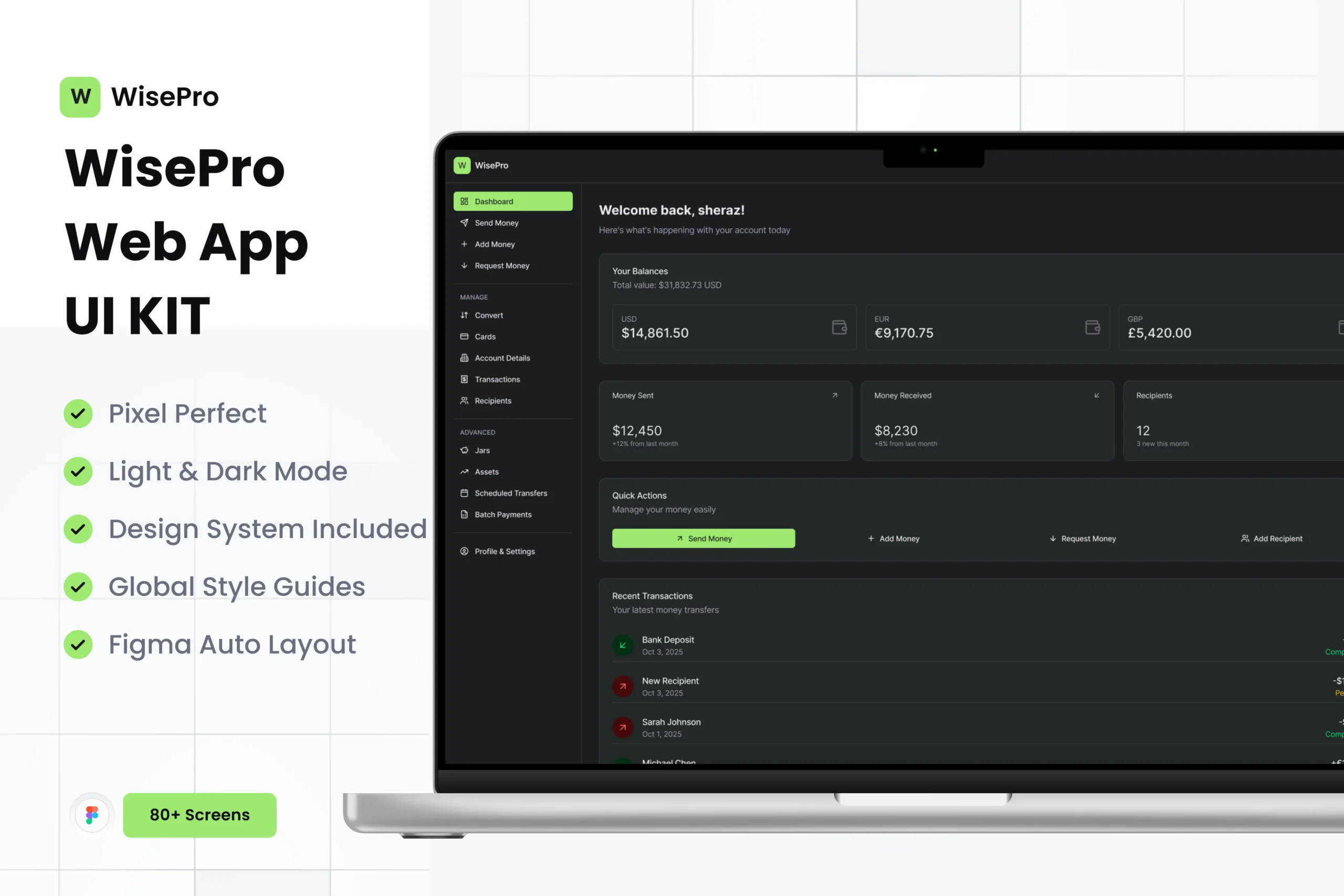 WisePro is a modern Figma UI kit